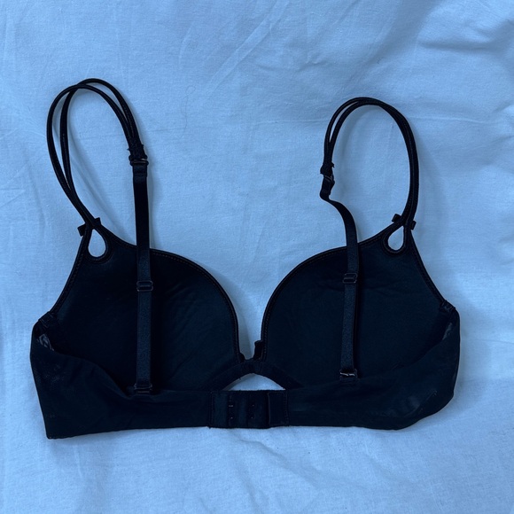 Victorias Secret Gorgeous Plunge Sequin Bra Silver Black 34C - Picture 5 of 9